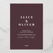 教会の冬の宗教儀式は日付を除く 箔招待状 (裏面)