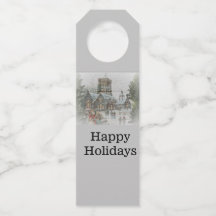 教会の前に子供がいる古いサンタ