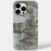 教会の前に子供がいる古いサンタ Case-Mate iPhoneケース (裏面)