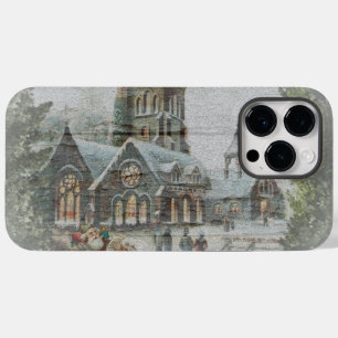 教会の前に子供がいる古いサンタ Case-Mate iPhone 14 PRO MAXケース