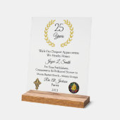 教会の勤続年数 アクリルサイン (傾斜)