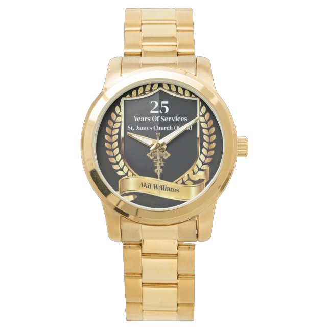 教会の勤続年数 腕時計 (正面)