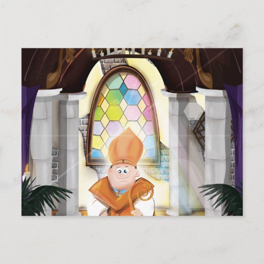 教会の司祭 ポストカード (正面)