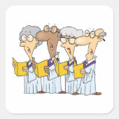 教会の合唱団の歌唱スクエアステッカー スクエアシール (正面)