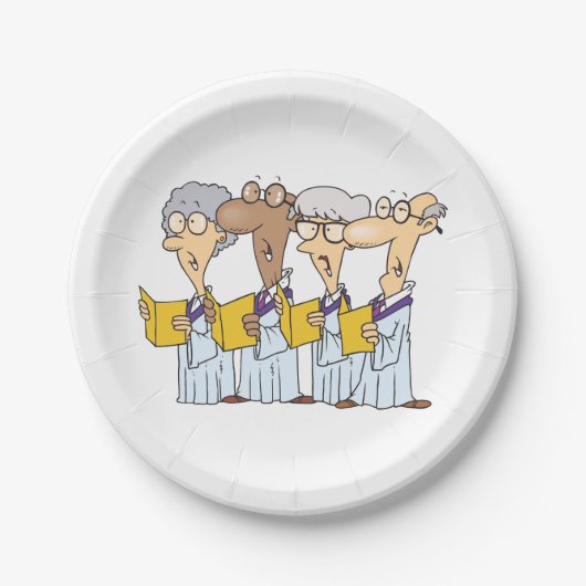 教会の合唱団 ペーパープレート (正面)