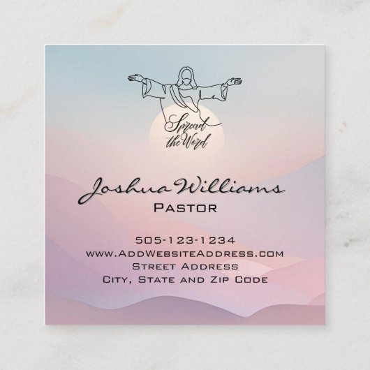 教会の名刺のアウトリーチ スクエア名刺 (裏面)