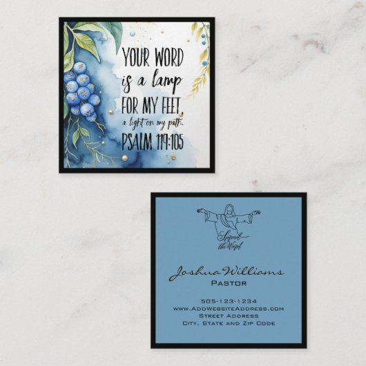 教会の名刺のアウトリーチ スクエア名刺 (正面/裏面)