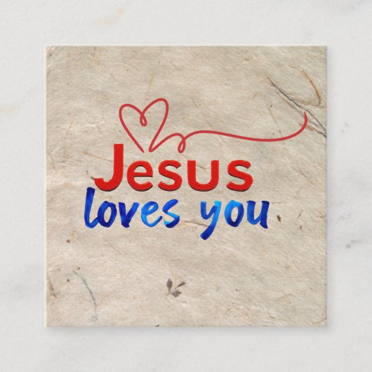 教会の名刺のアウトリーチ スクエア名刺 (正面)