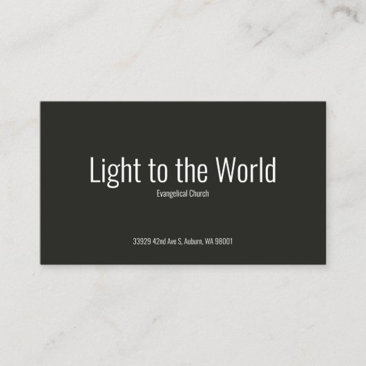 教会の名刺 名刺 (正面)