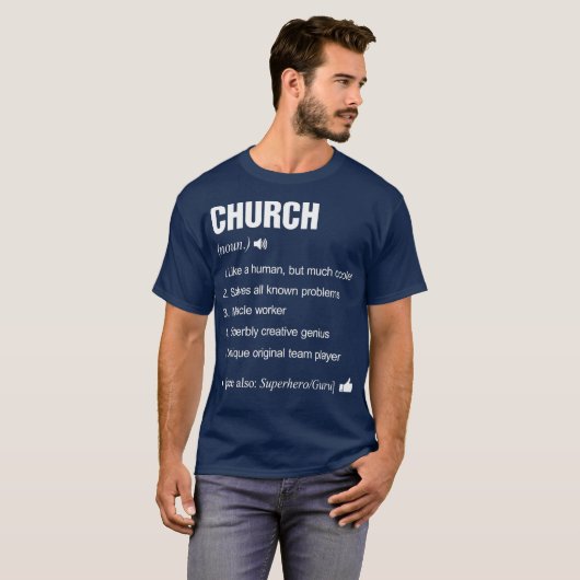 教会の名前の定義は家族を意味おもしろいする Tシャツ (正面フル)