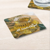 教会の名前バイブル聖句 スクエアペーパーコースター (アングル)