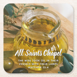 教会の名前バイブル聖句 スクエアペーパーコースター