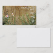 教会の壁にピンクの花が付いている 名刺 (正面/裏面)