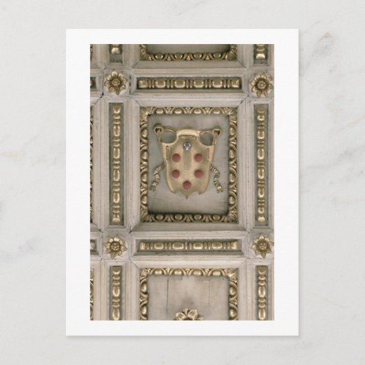 教会の天井裏からのメディチ家の紋章 ポストカード (正面)