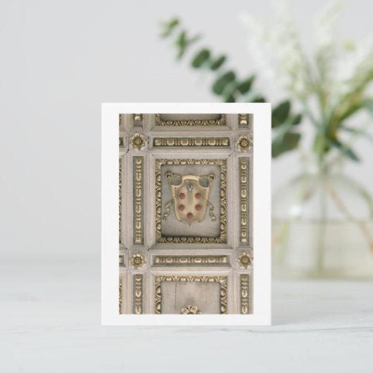 教会の天井裏からのメディチ家の紋章 ポストカード (スタンド正面)