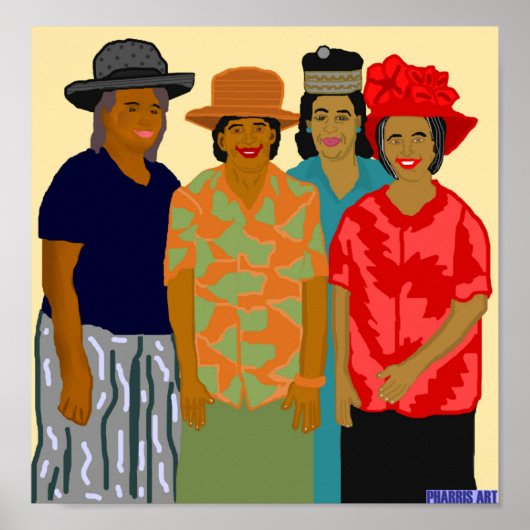 教会の女性プリント ポスター (正面)