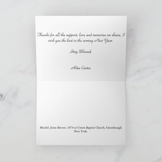 教会の女性 シーズンカード (内部)