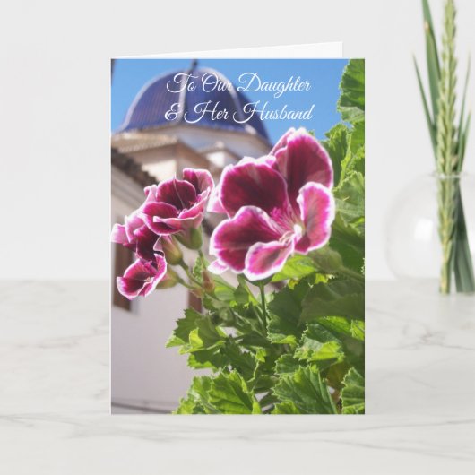 教会の娘の夫 カスタマイズされた結婚記念日 カード (正面)