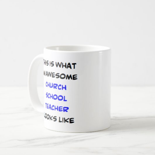 教会の学校の先生素晴らし、 コーヒーマグカップ (正面左)
