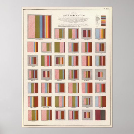 教会の宿泊施設,統計的な米国リトグラフ ポスター (正面)