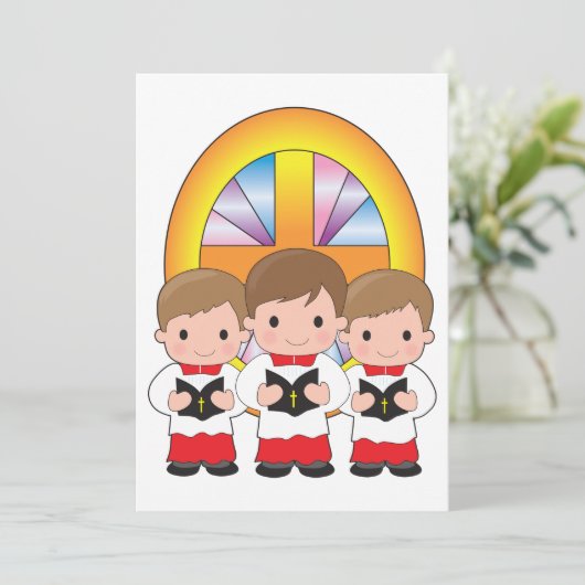 教会の少年合唱団が歌うクリスマス・コンサートの案内 招待状 (スタンド正面)