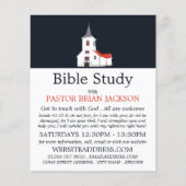 教会の尖塔、キリスト教聖書クラスの広告 チラシ (正面)