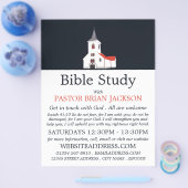 教会の尖塔、キリスト教聖書クラスの広告 チラシ (シングル)