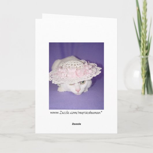 教会の復活祭に行きたかった小さな猫 シーズンカード (裏面)