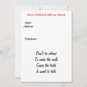 教会の招待 招待状 (正面)