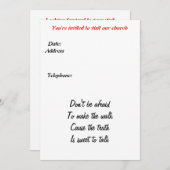 教会の招待 招待状 (正面/裏面)