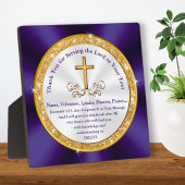 教会の指導者、ボランティアへの感謝の贈り物 フォトプラーク