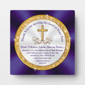 教会の指導者、ボランティアへの感謝の贈り物 フォトプラーク (正面)