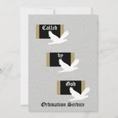 教会の按手式招待状に任命される 招待状 (正面)