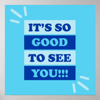 教会の挨拶のサイン – 会えて良い ポスター