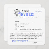 教会の救いRSVPカード – カスタマイズ可能 (正面/裏面)