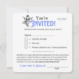 教会の救いRSVPカード – カスタマイズ可能