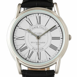 教会の時計でのバプテパーソナライズされたィス 腕時計