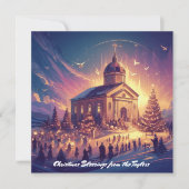 教会の栄光の神への宗教イエスキリスト シーズンカード (正面)