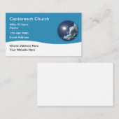 教会の牧師のモダン名刺テンプレート 名刺 (正面/裏面)