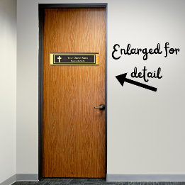 教会の牧師の上品な金ゴールドとブラック サインプレート