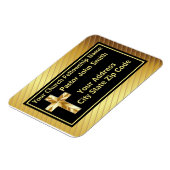 教会の牧師の上品な金ゴールドとブラック マグネット (左側)