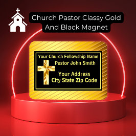 教会の牧師の上品な金ゴールドとブラック マグネット