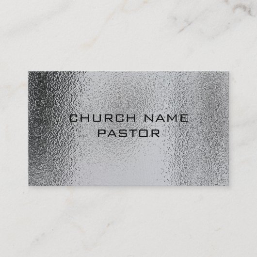 教会の牧師の強化されたガラス効果クリスチャン 名刺 (正面)