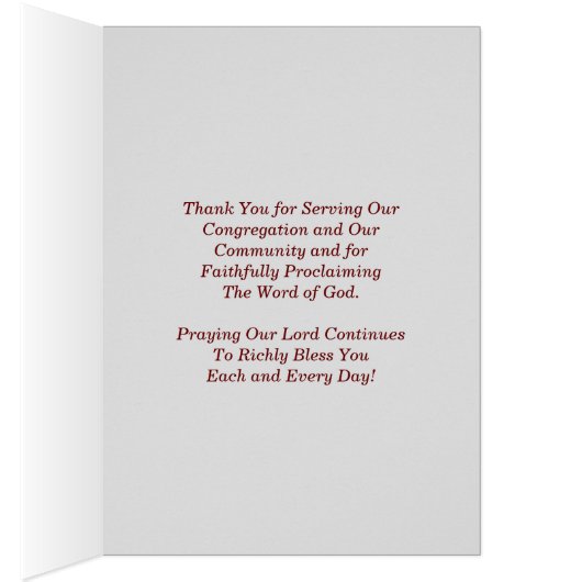 教会の牧師サンキューグレイクロス (内側 (右))