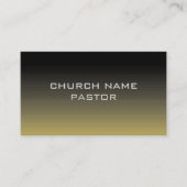 教会の牧師シェード金ゴールドブラック・クリスチャン 名刺 (正面)