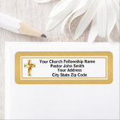 教会の牧師スムーズな金ゴールドと黒いビジネス ラベル (インサイチュ)