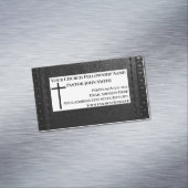 教会の牧師ブラックレザークリスチャン マグネット名刺 (インサイチュ)