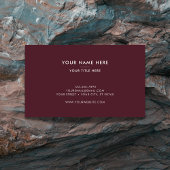 教会の牧師モダンミニマルカスタムのロゴマルーン 名刺