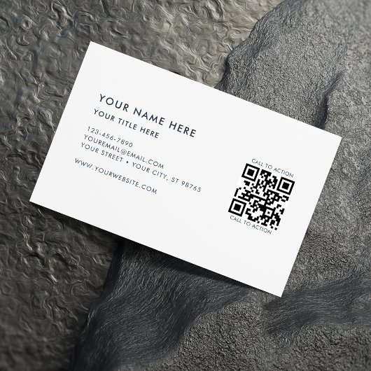 教会の牧師モダンQRコード宗教横断海軍 名刺