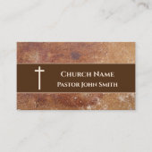 教会の牧師素朴革フェイククリスチャン 名刺 (正面)